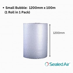 1 x 1200mm x 100m Small Bubble Wrap Roll (Sealed Air)