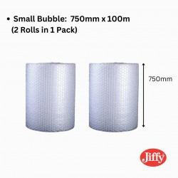 2 x 750mm x 100m Small Bubble Wrap Roll (Jiffy)